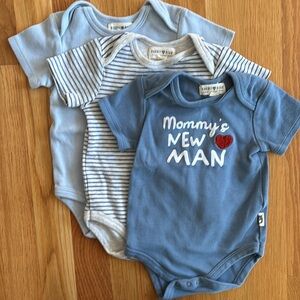 6-9M Rabbit + Bear Short Sleeve Onesie Bodysuits
